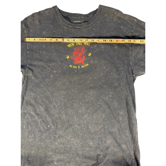 OPEN 925 Wok This Way Chinese Restraunt Graphic T-Shirt Dragon Acid Wash - Picture 7 of 12